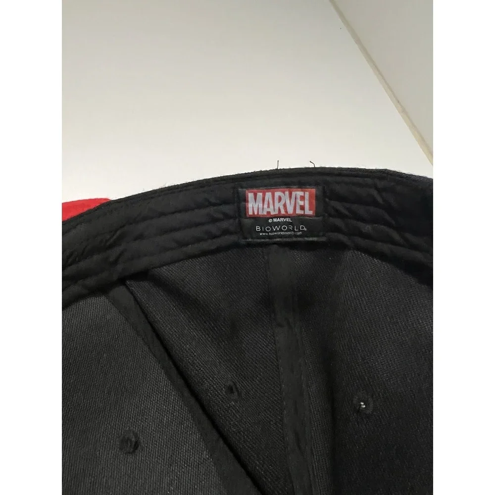 Deadpool Baseball Hat Cap Snap Back Black Red Marvel Adjustable Mens OS